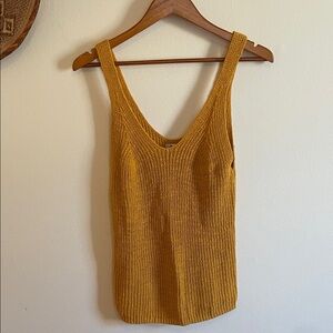 Madewell Mustard Knit Tank Top